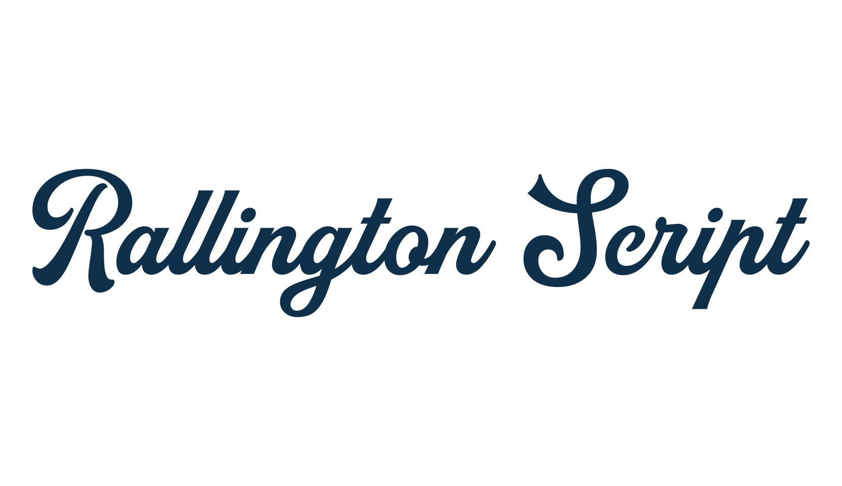 Rallington Script, various font preview