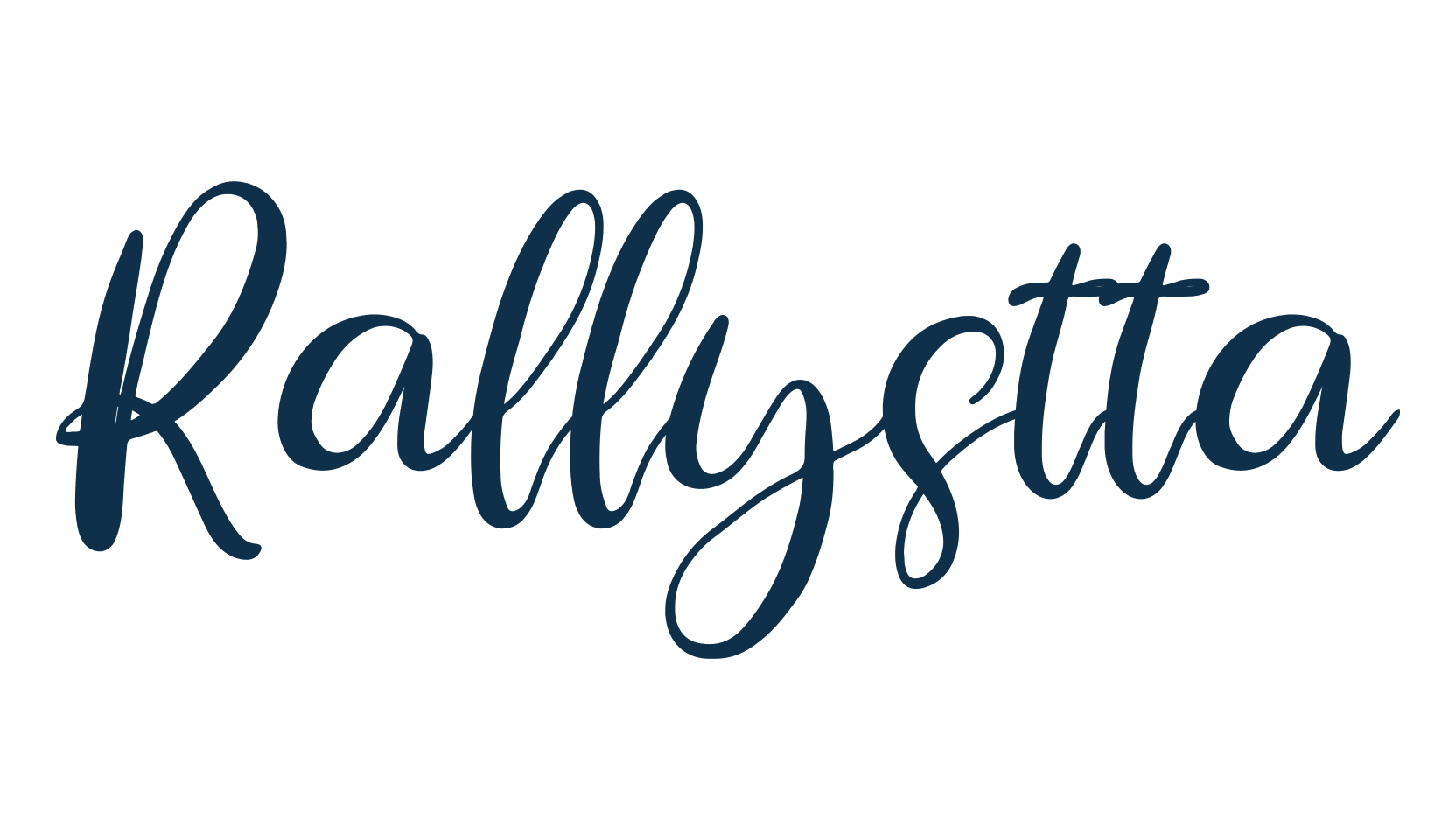 Rallystta, script calligraphy fancy decorative font preview