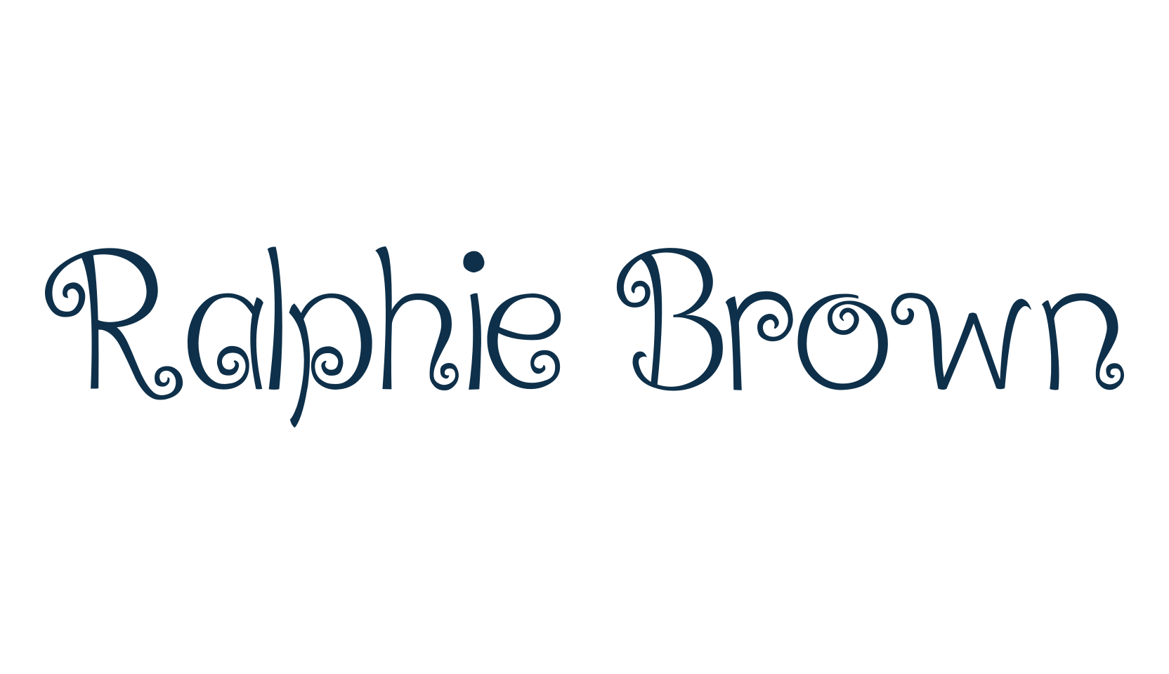 Ralphie Brown, fancy curly decorative font preview