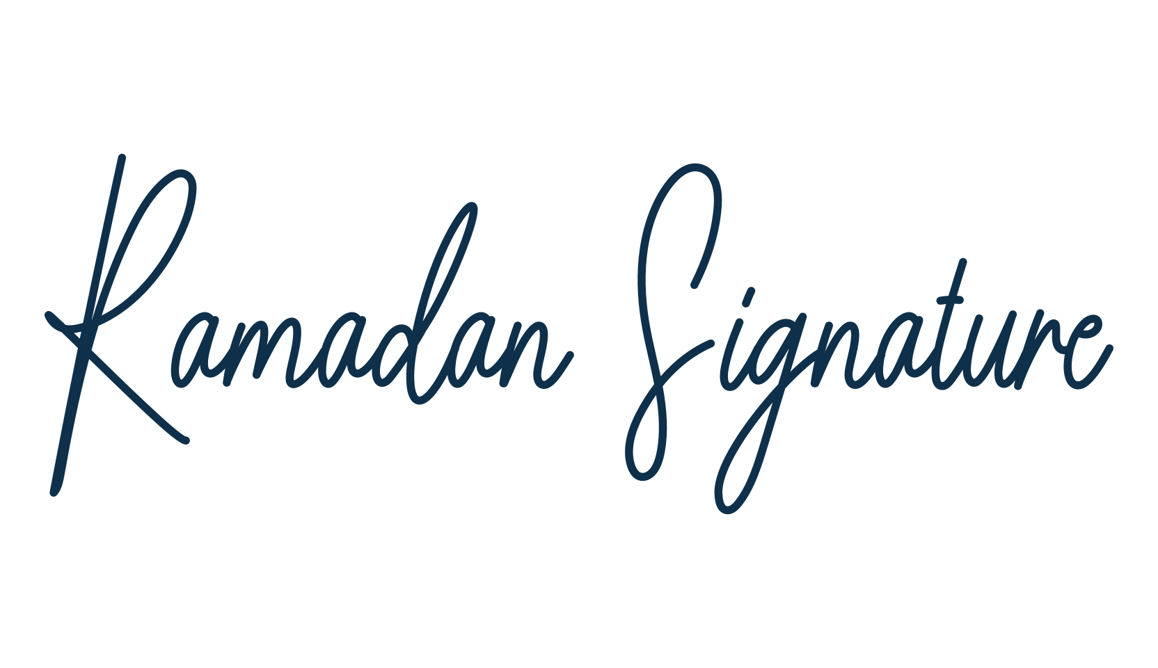 Ramadan Signature, script handwritten fancy decorative calligraphy font preview