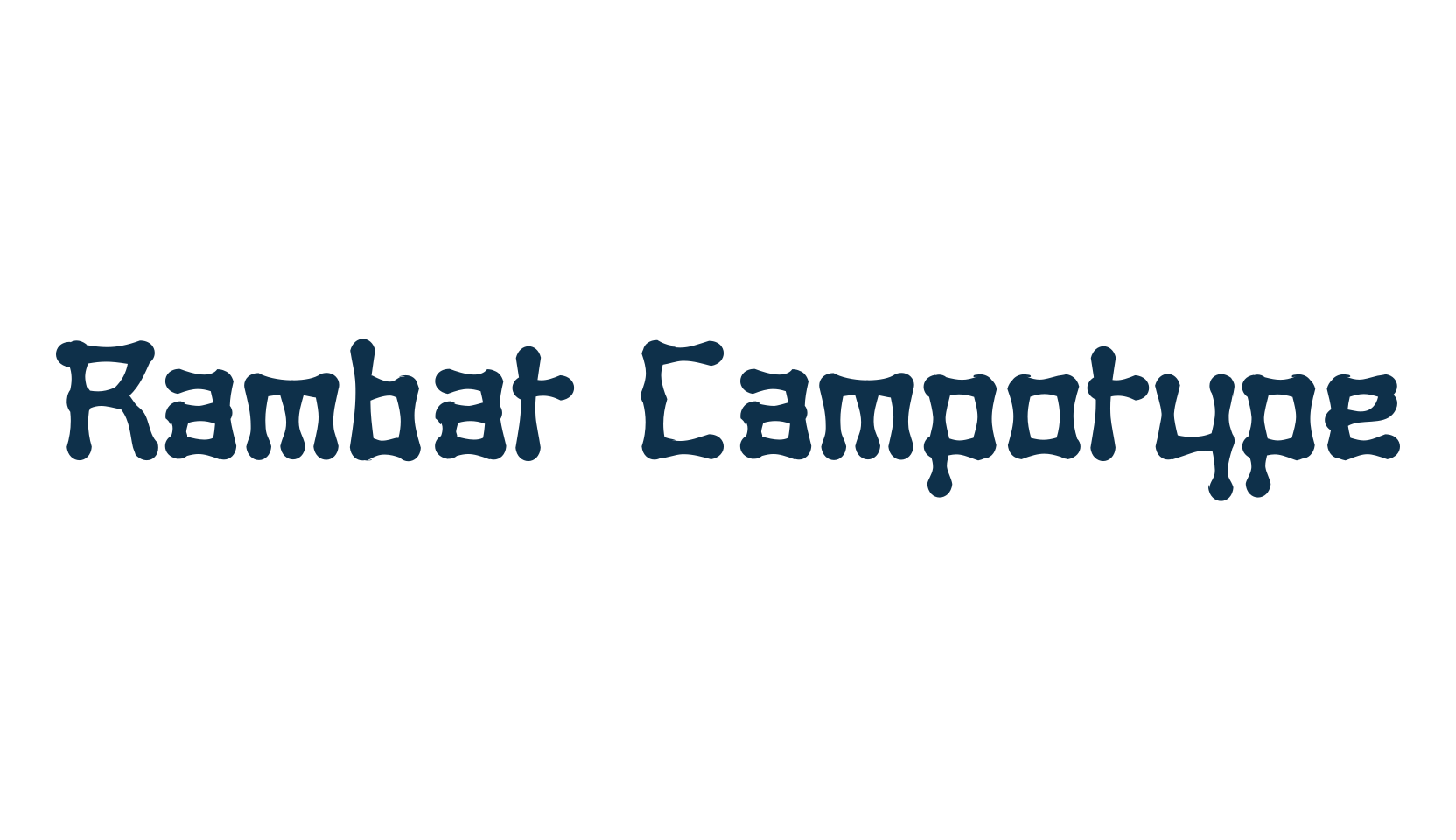 Rambat Campotype, various font preview