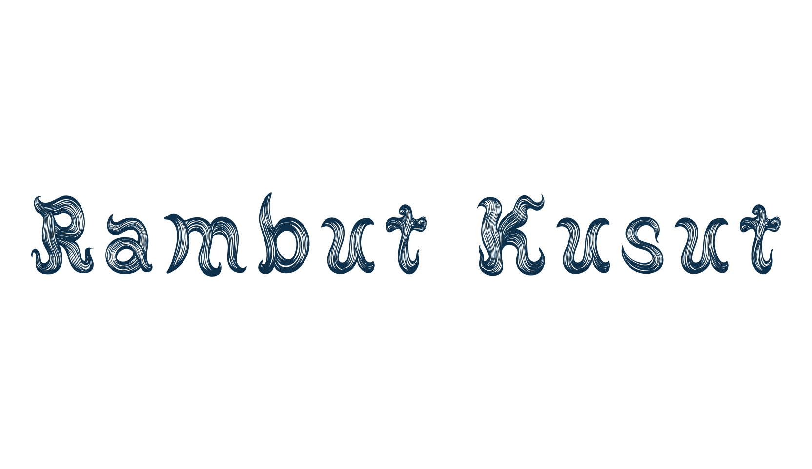 Rambut Kusut, fancy curly decorative font preview