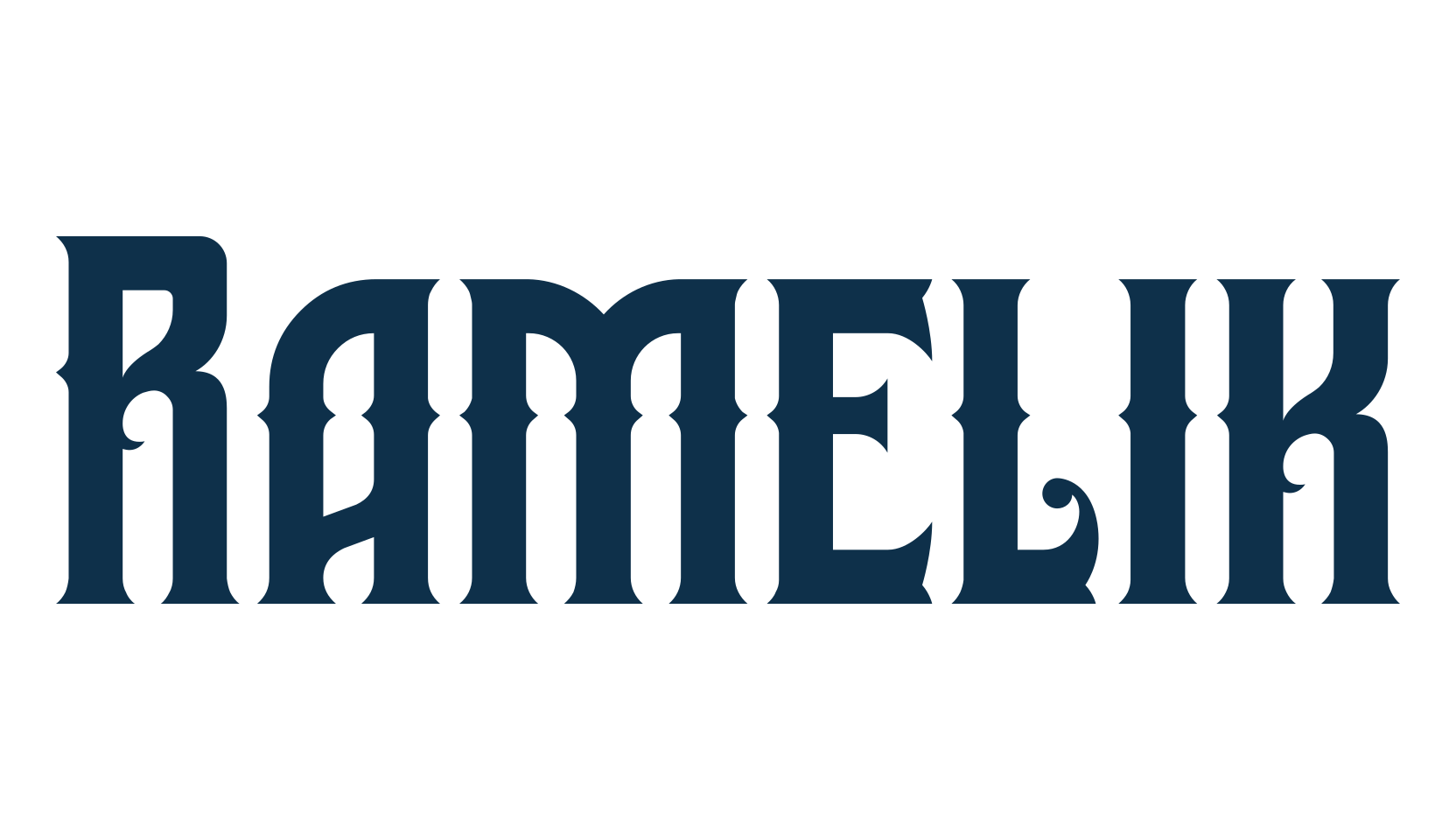 Ramelik, fancy retro decorative font preview