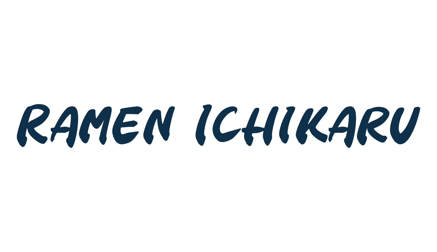 Ramen Ichikaru, script brush fancy decorative calligraphy font preview