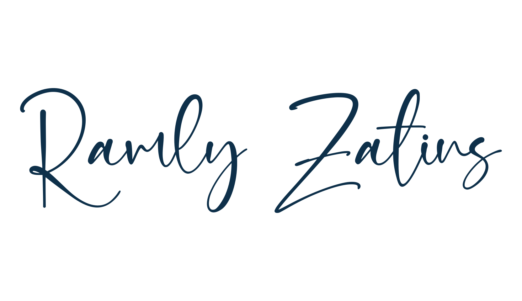 Ramly Zatins, script handwritten fancy decorative calligraphy font preview