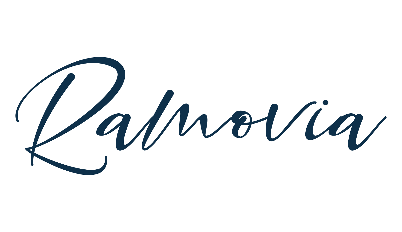 Ramovia, script brush fancy decorative calligraphy font preview