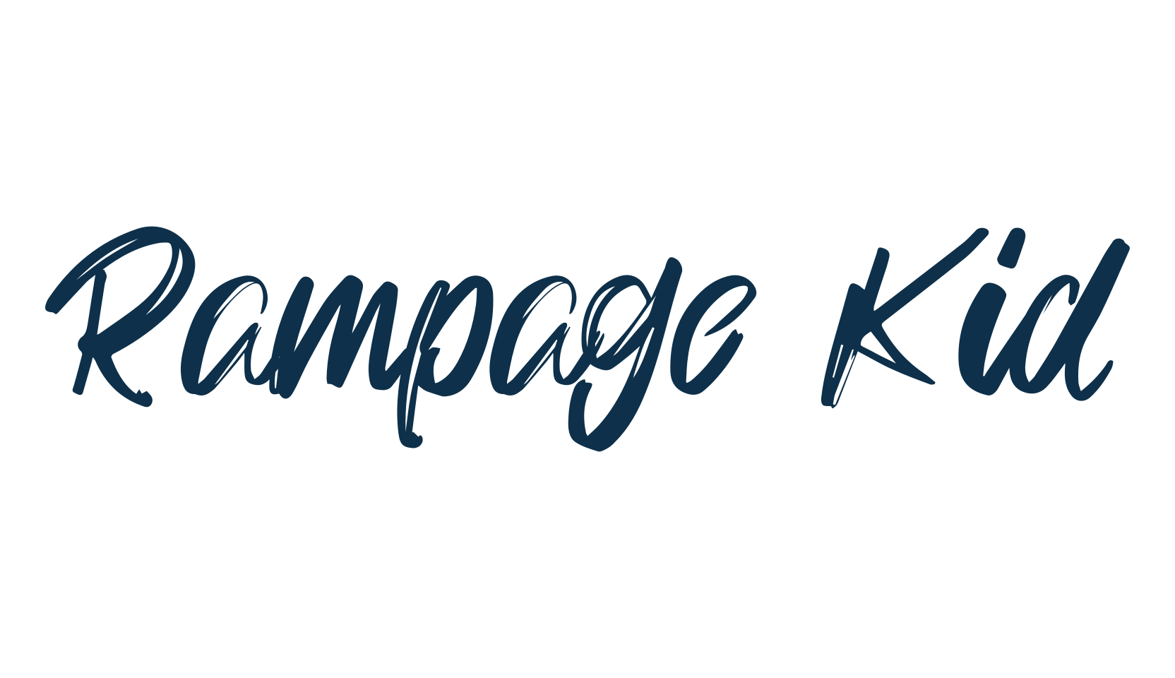 Rampage Kid, brush font preview