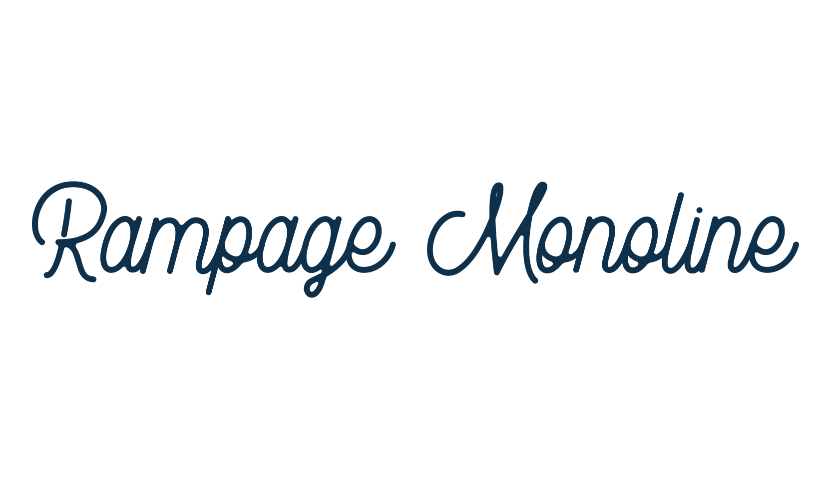 Rampage Monoline, old school font preview