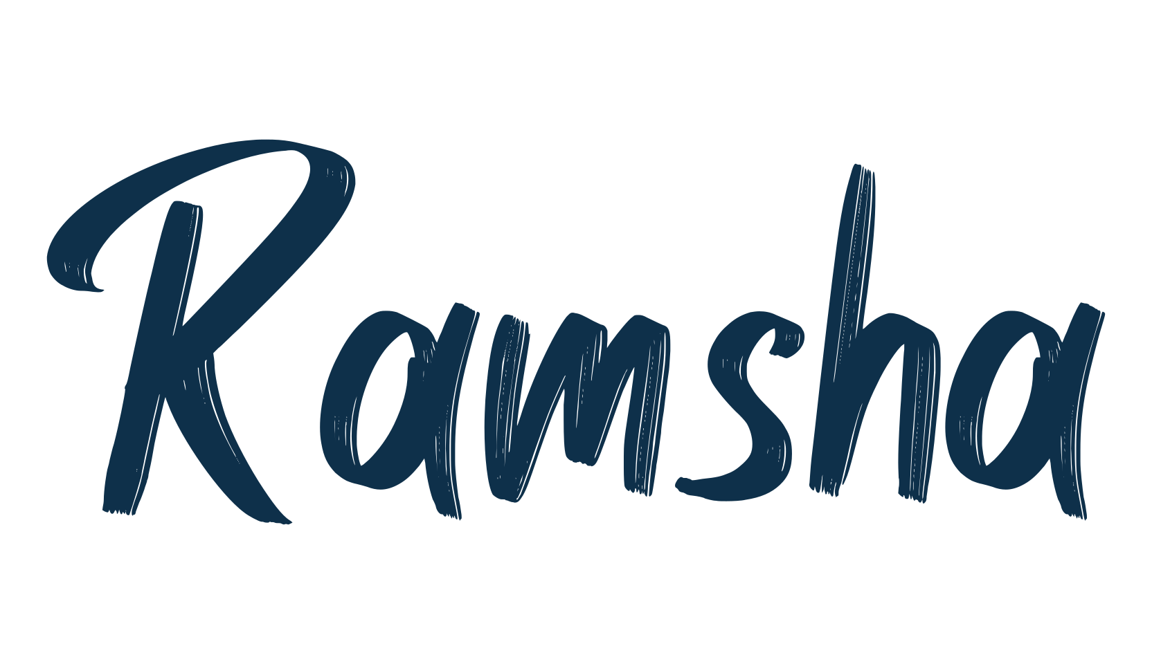 Ramsha, brush font preview