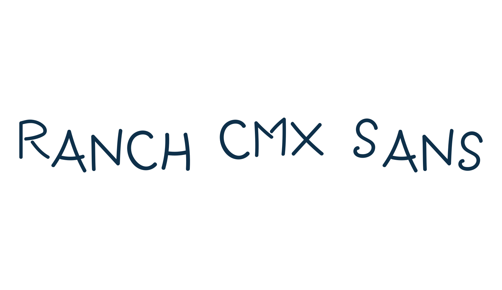 Ranch CMX Sans, handwriting font preview