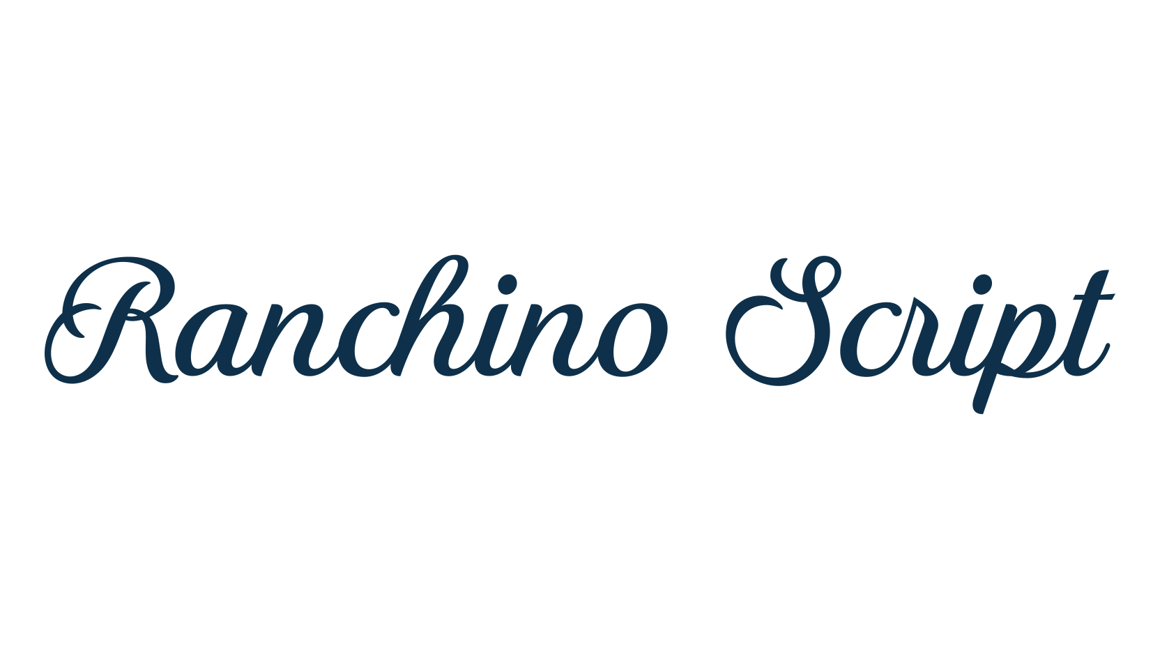 Ranchino Script, script calligraphy fancy decorative font preview
