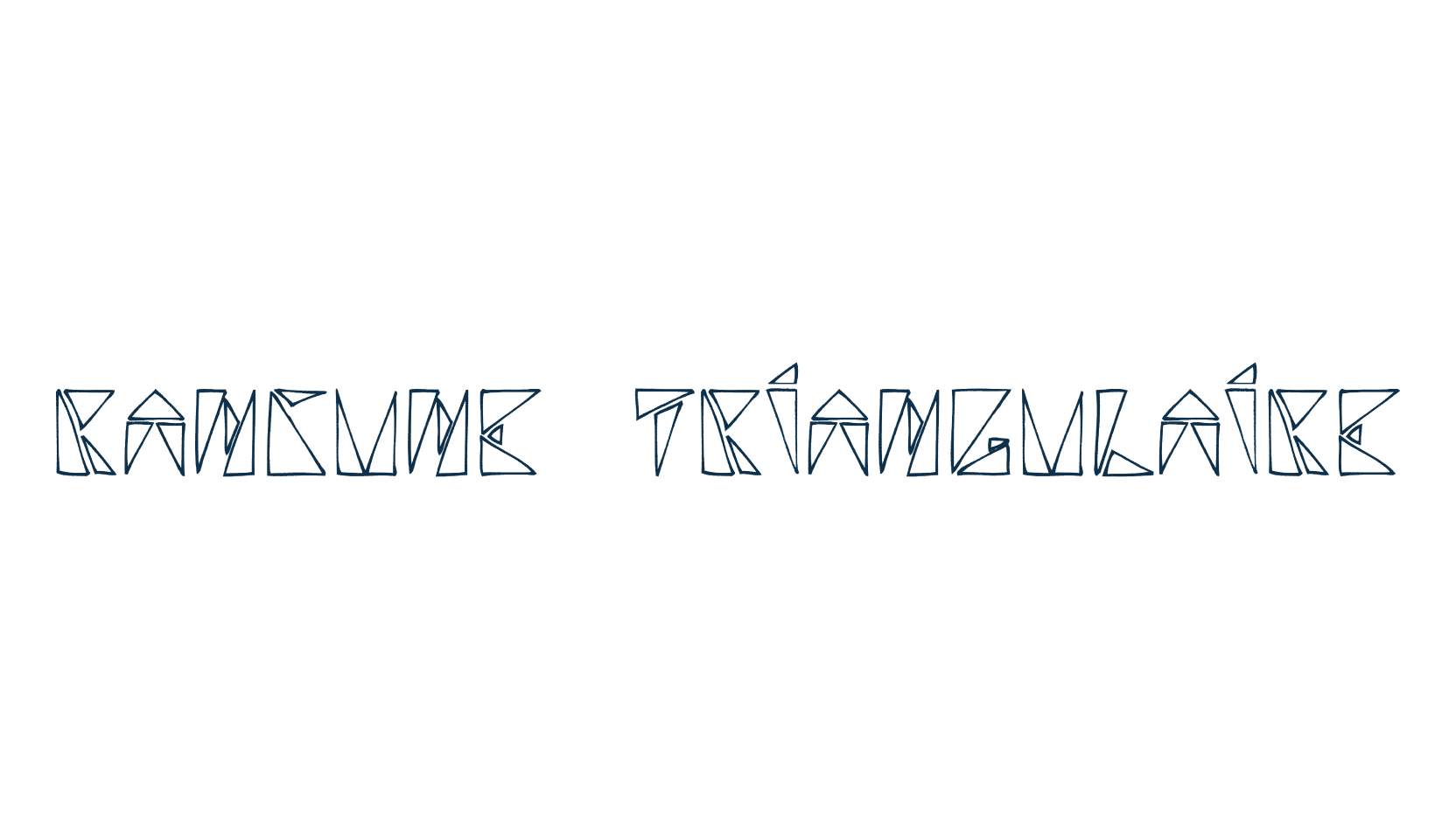 Rancune Triangulaire, fancy decorative font preview