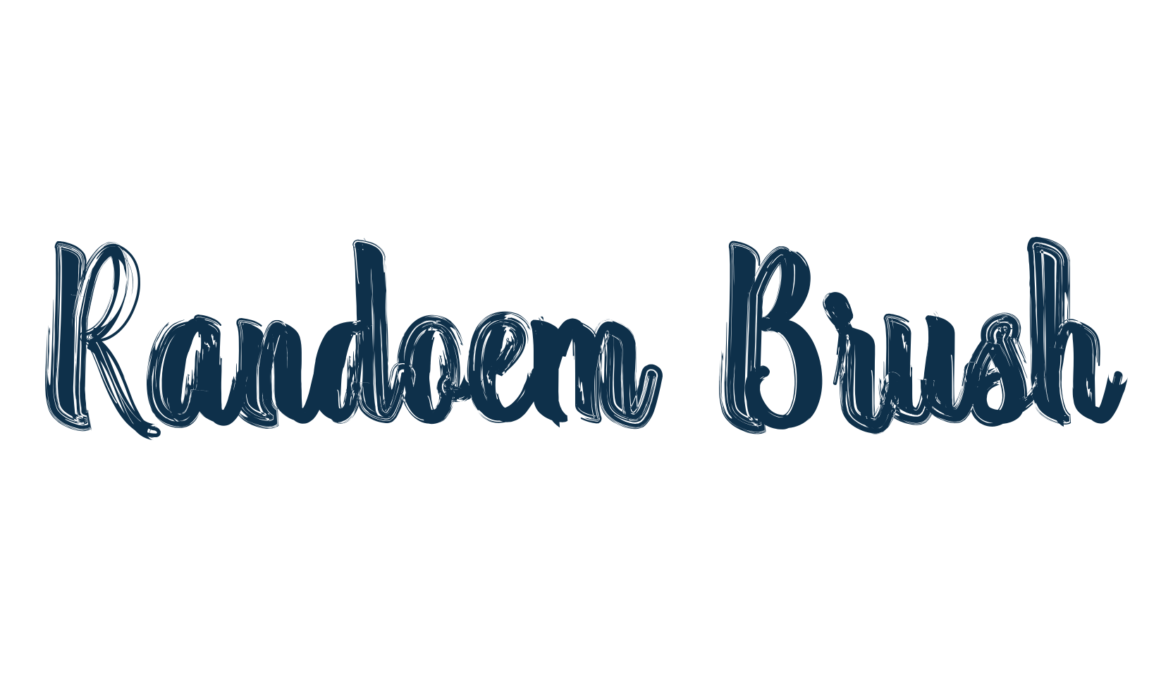 Randoem Brush, script brush fancy decorative calligraphy font preview