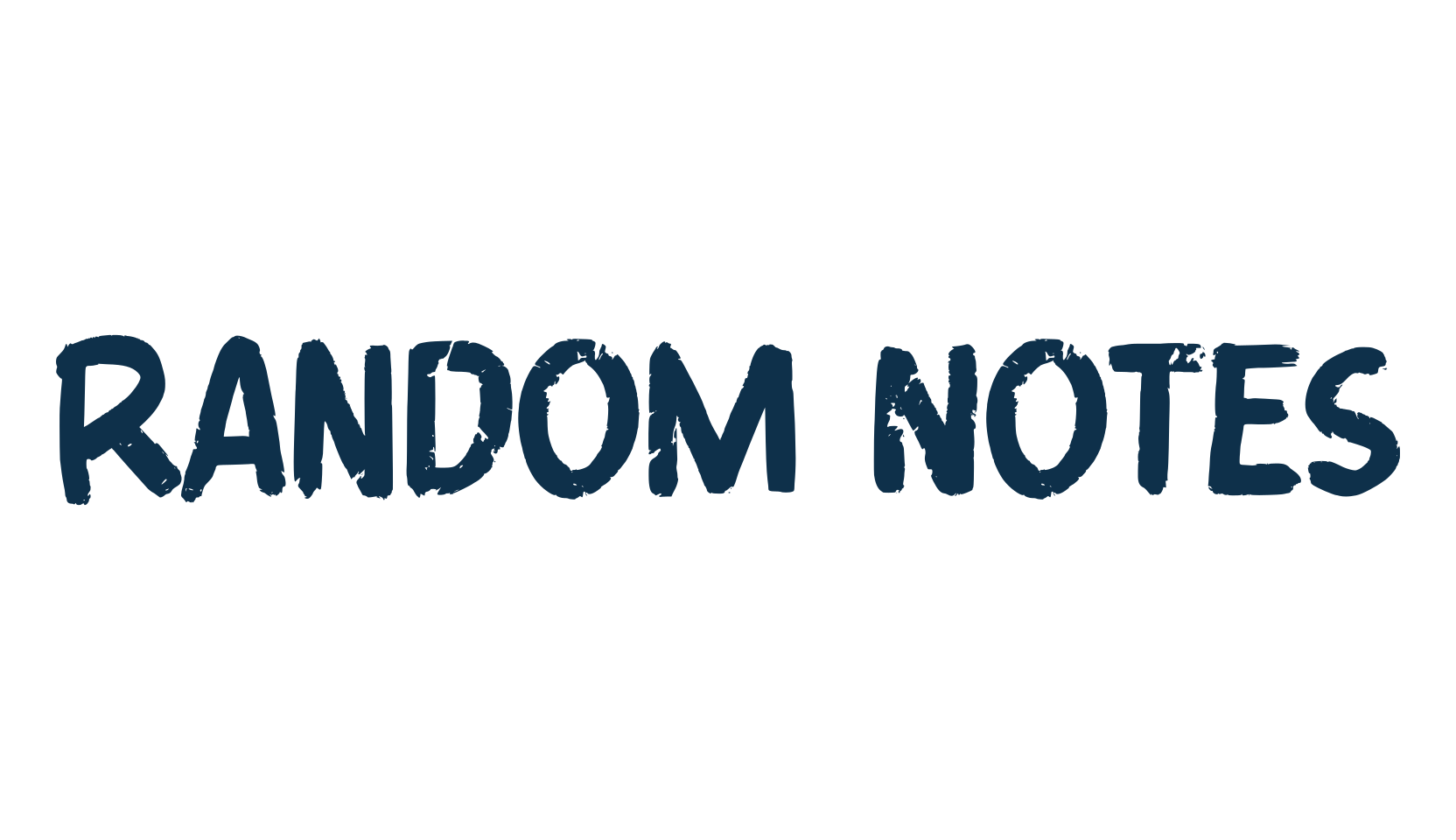 Random Notes, trash font preview