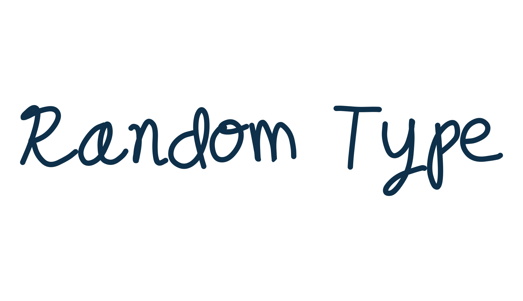 Random Type, handwriting font preview