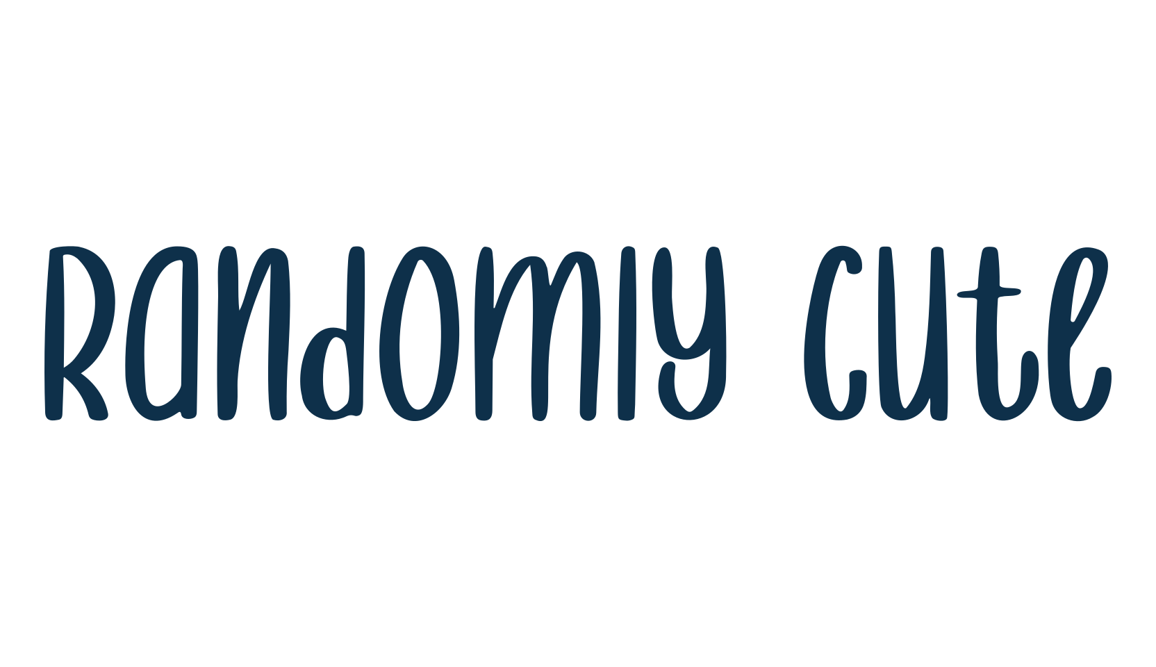 Randomly Cute, handwriting font preview