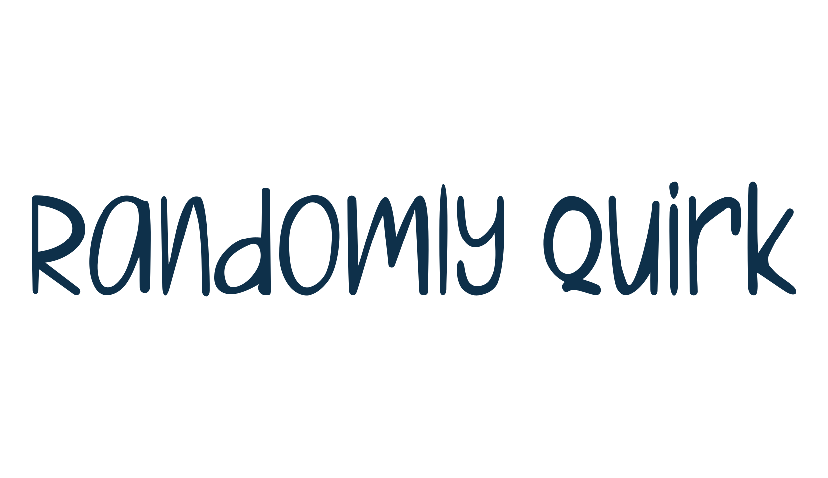 Randomly Quirk, handwriting font preview
