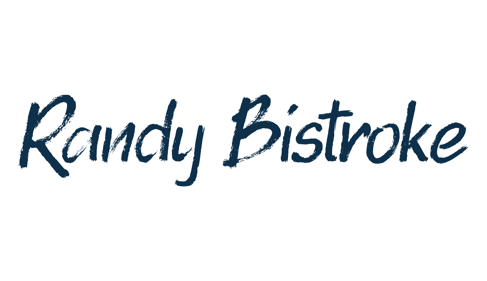 Randy Bistroke, script brush fancy decorative calligraphy font preview