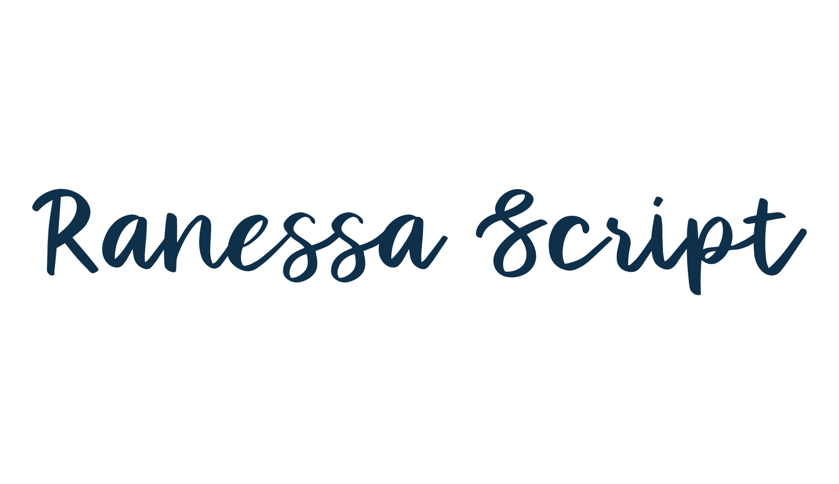 Ranessa Script, handwriting font preview
