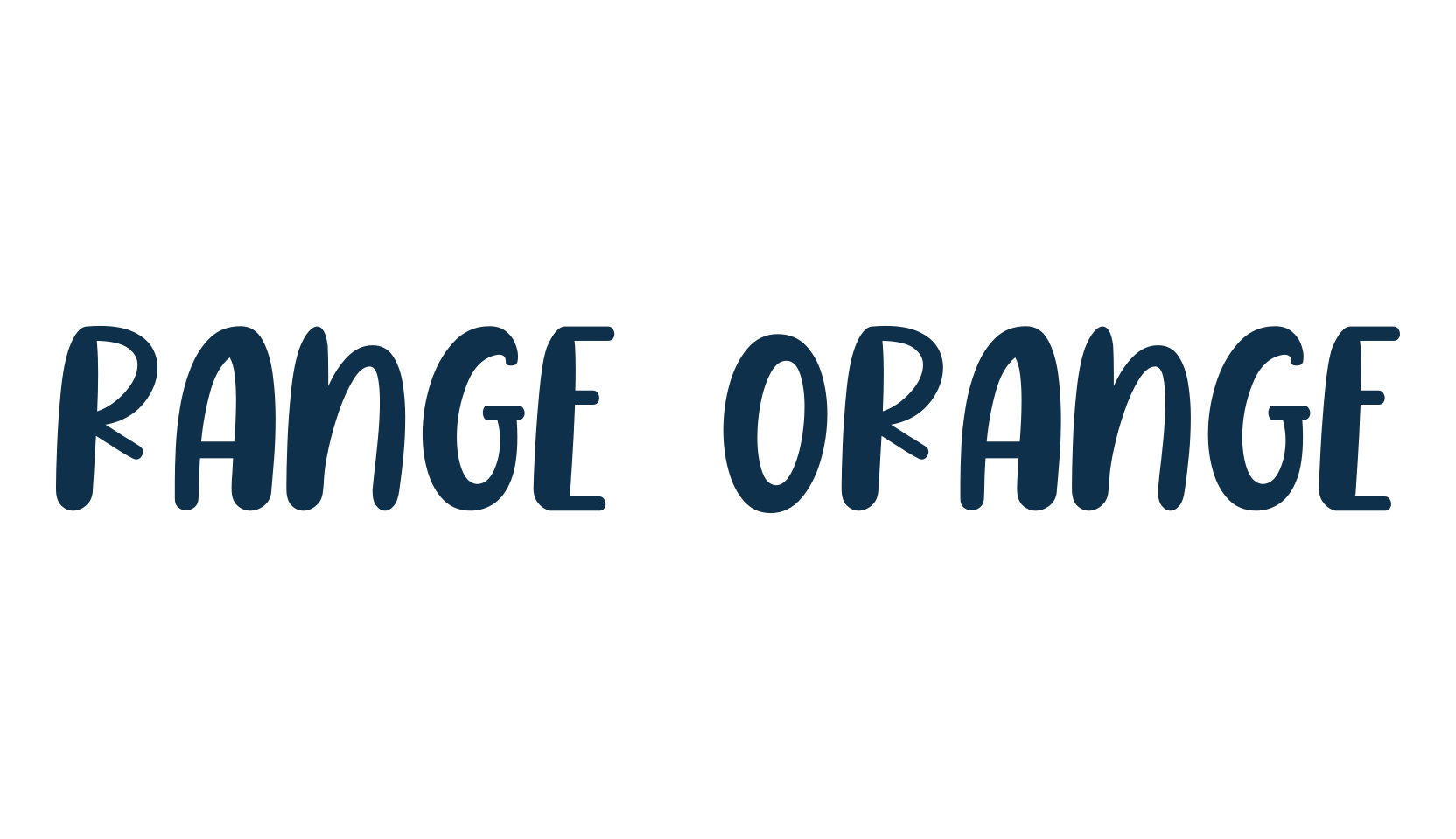 Range Orange, cartoon font preview