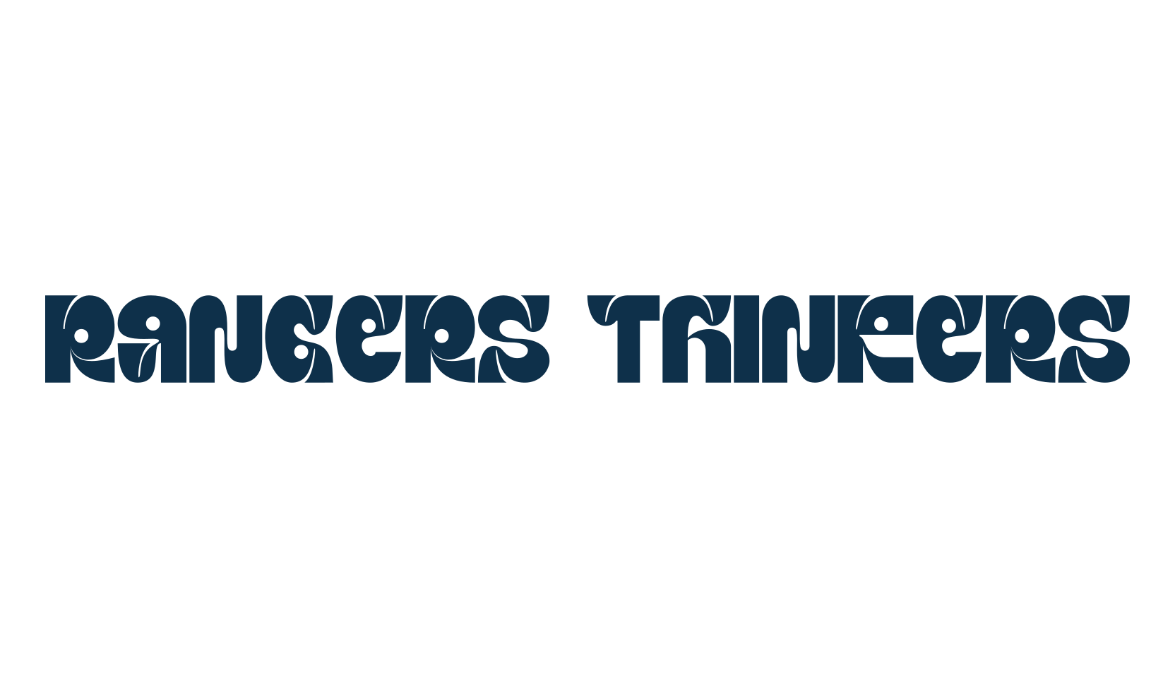 Rangers Thinkers, groovy font preview