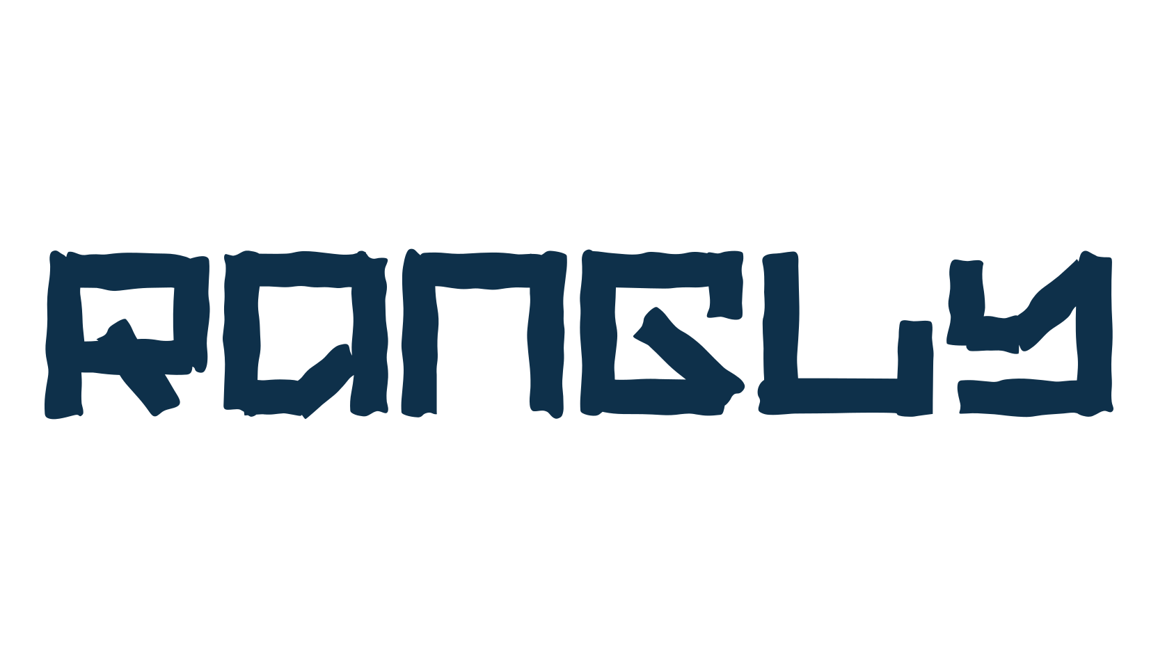 Rangly, eroded font preview