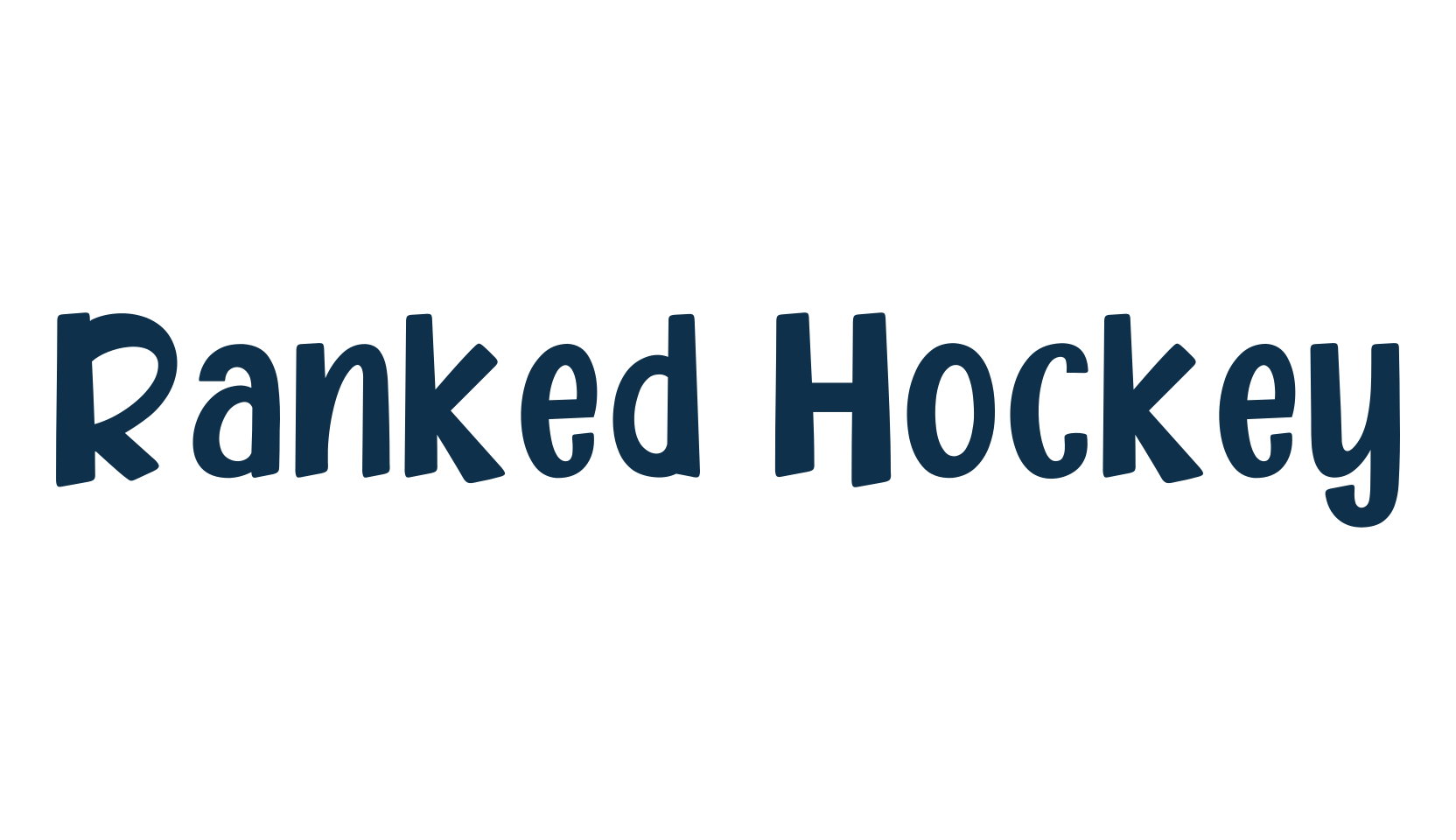 Ranked Hockey, fancy cartoon decorative font preview