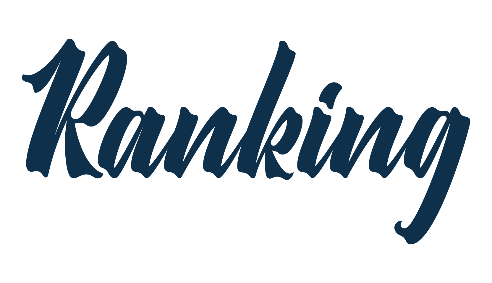 Ranking, fancy decorative font preview