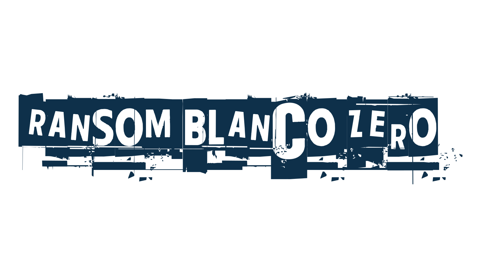 Ransom Blanco Zero, fancy destroy decorative font preview