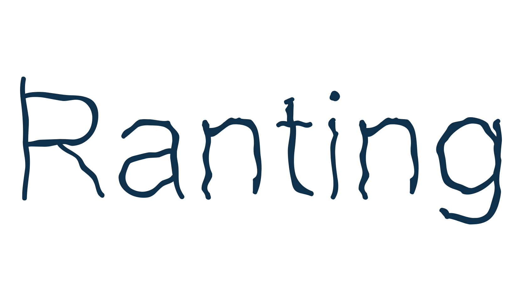 Ranting, fancy distorted decorative font preview