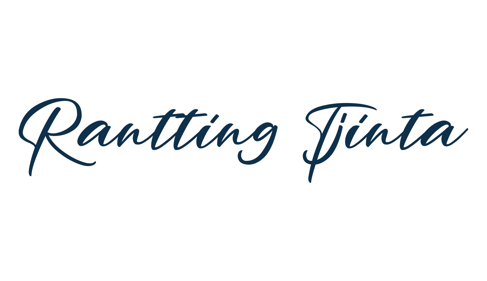 Rantting Tjinta, calligraphy font preview