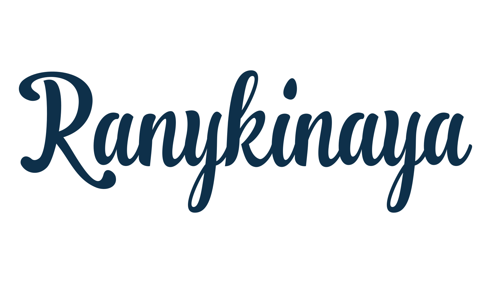 Ranykinaya, script calligraphy fancy decorative font preview