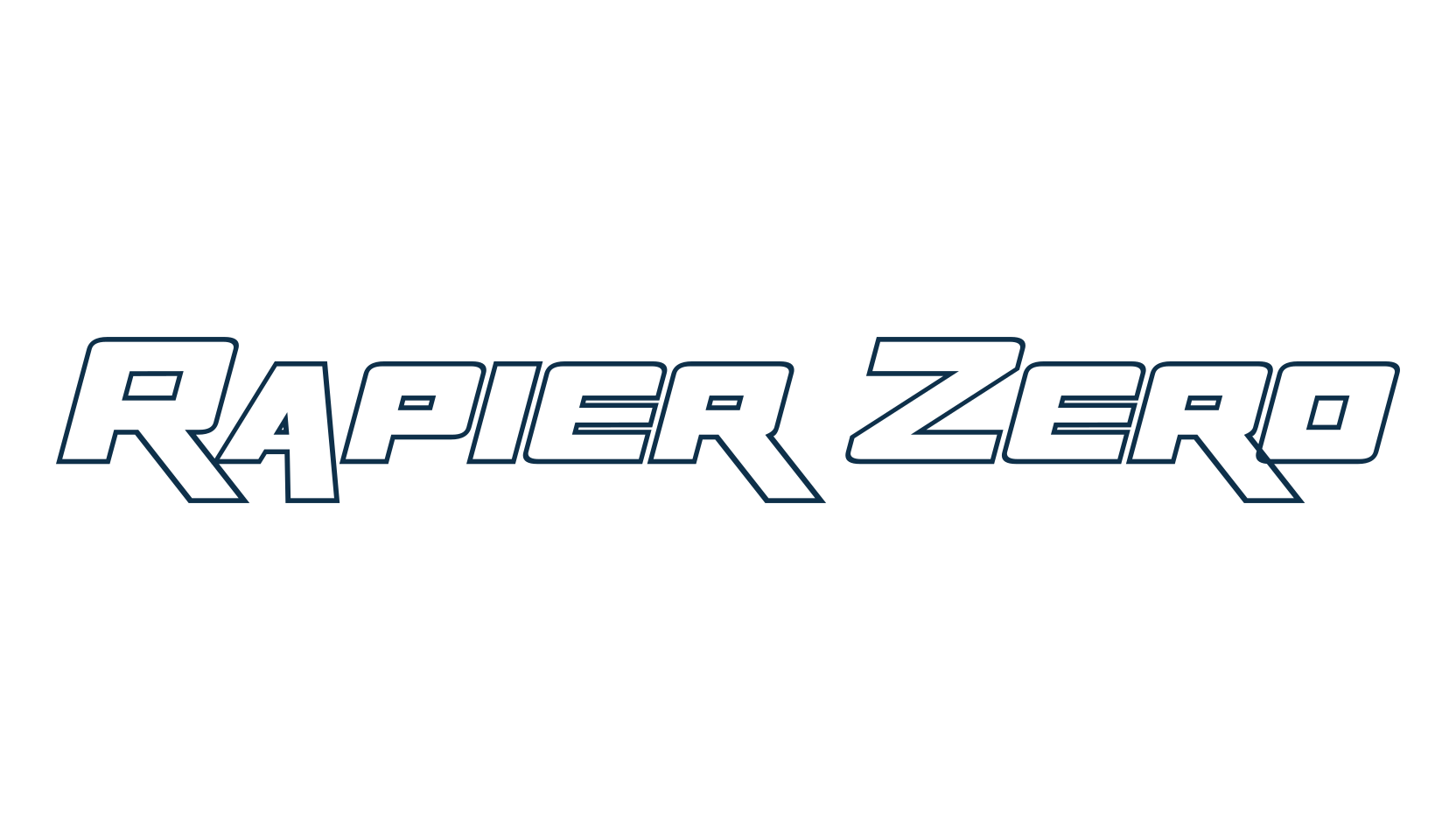 Rapier Zero, techno sci-fi font preview