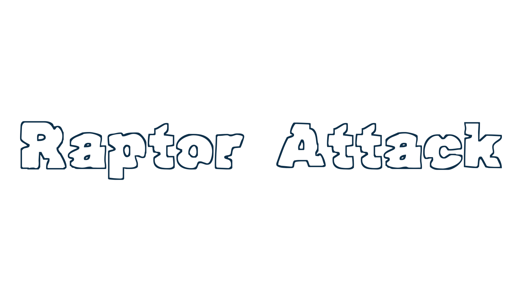 Raptor Attack, fancy cartoon decorative font preview