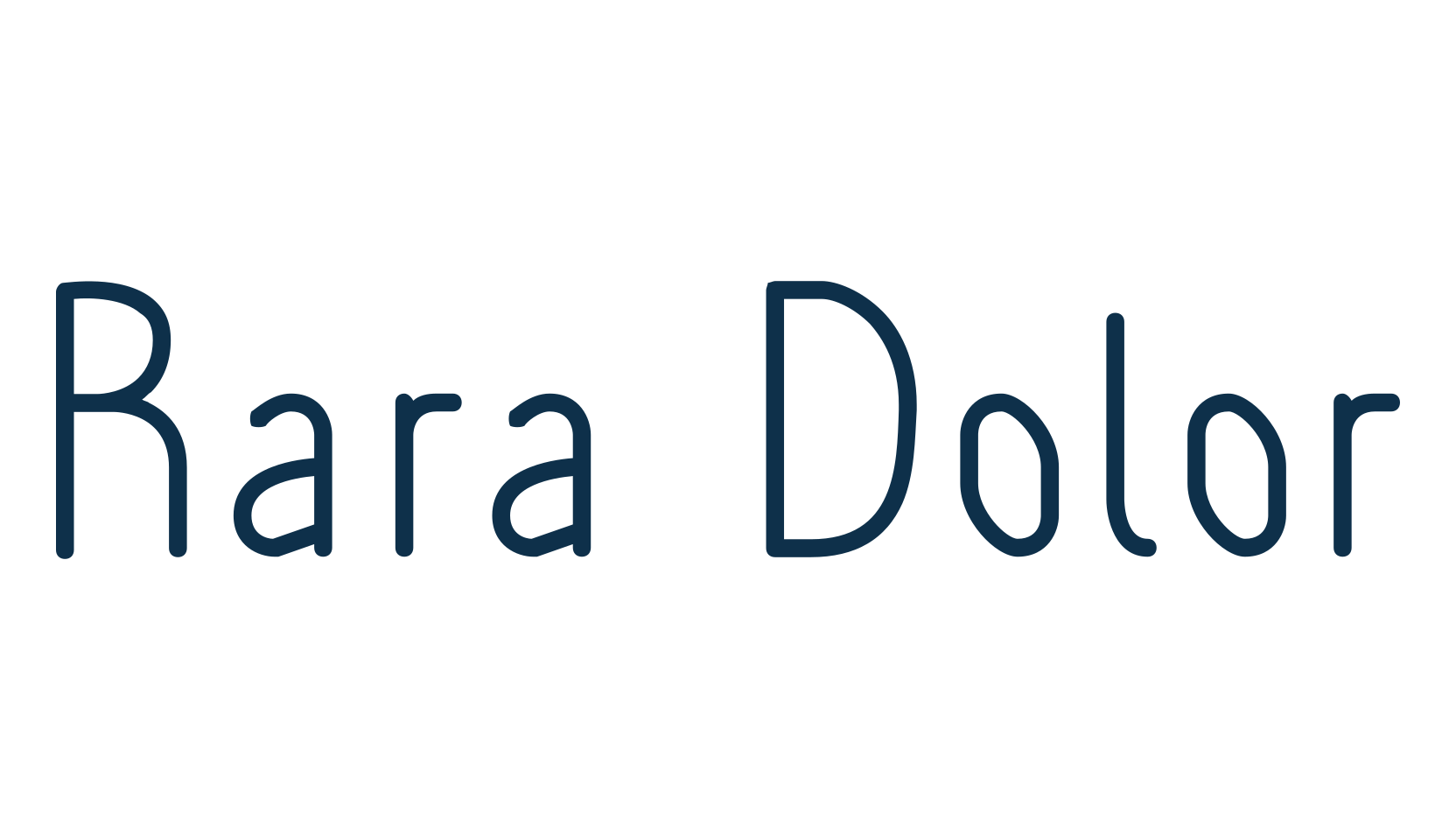 Rara Dolor, basic sans serif font preview