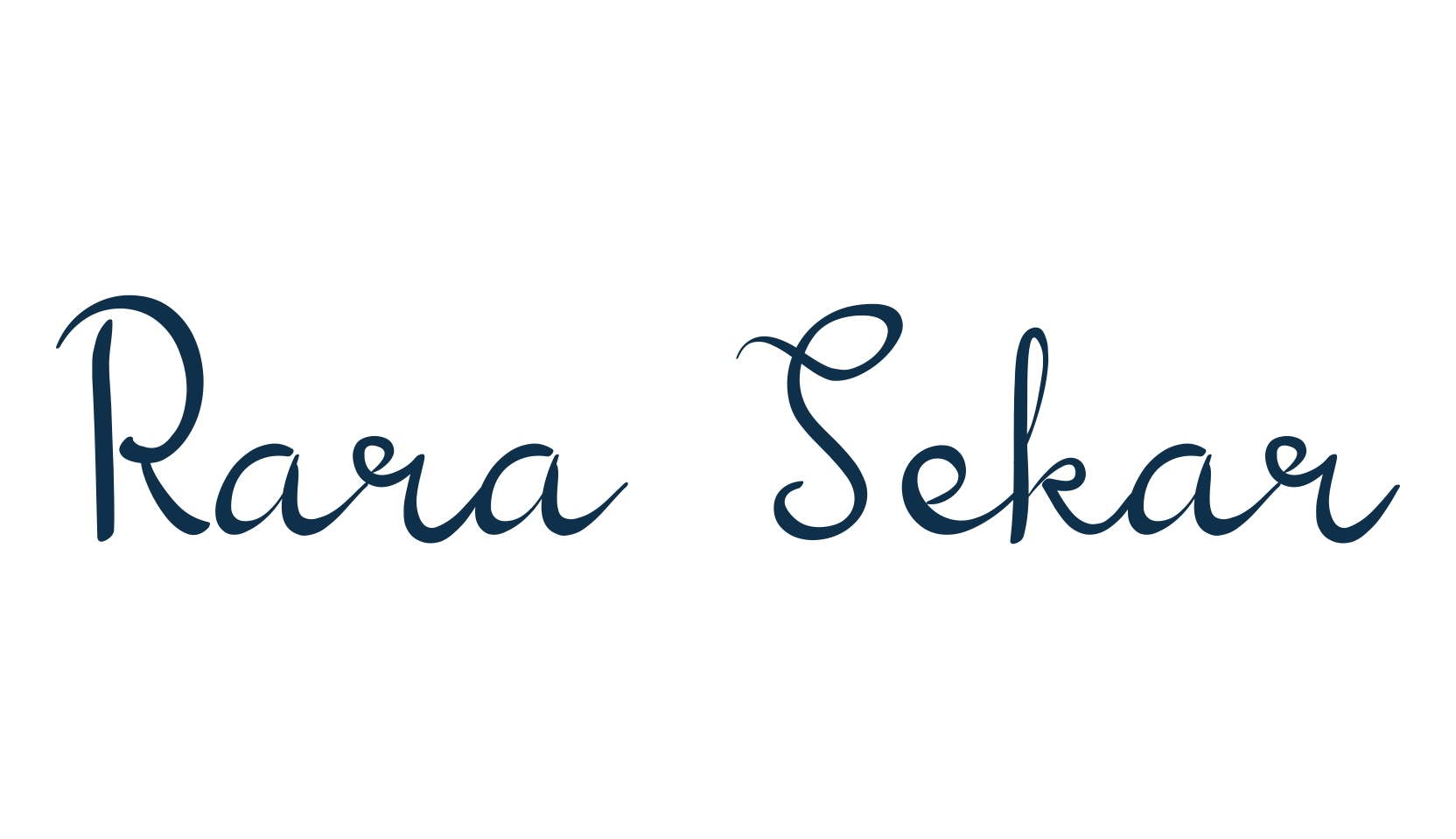 Rara Sekar, script handwritten fancy decorative calligraphy font preview