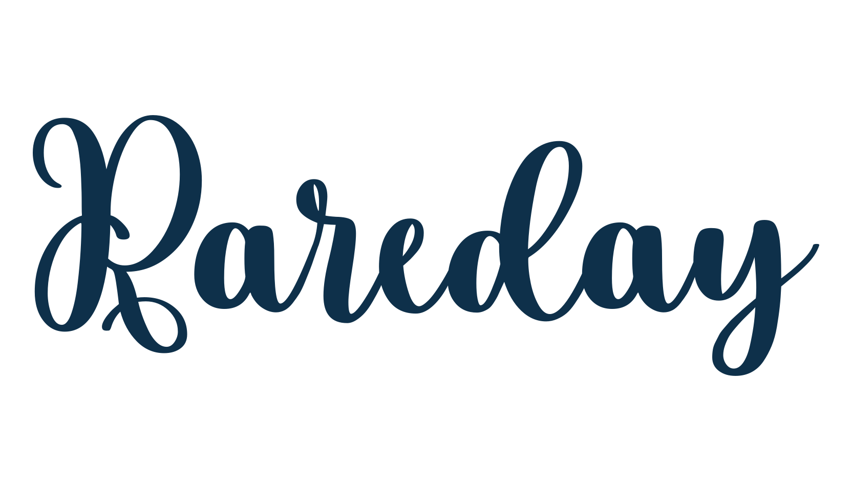 Rareday, script calligraphy fancy decorative font preview