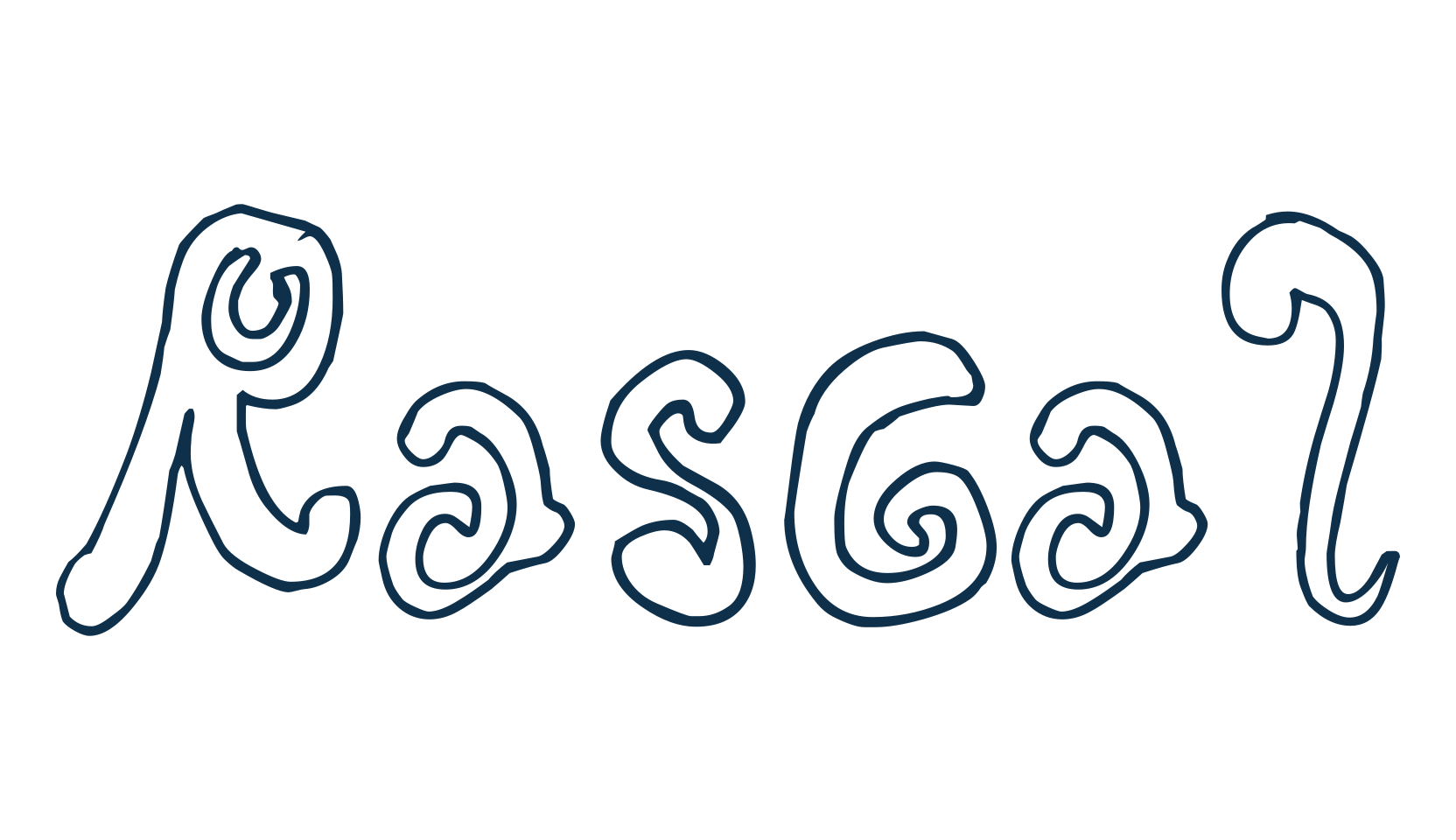 Rascal, curly font preview