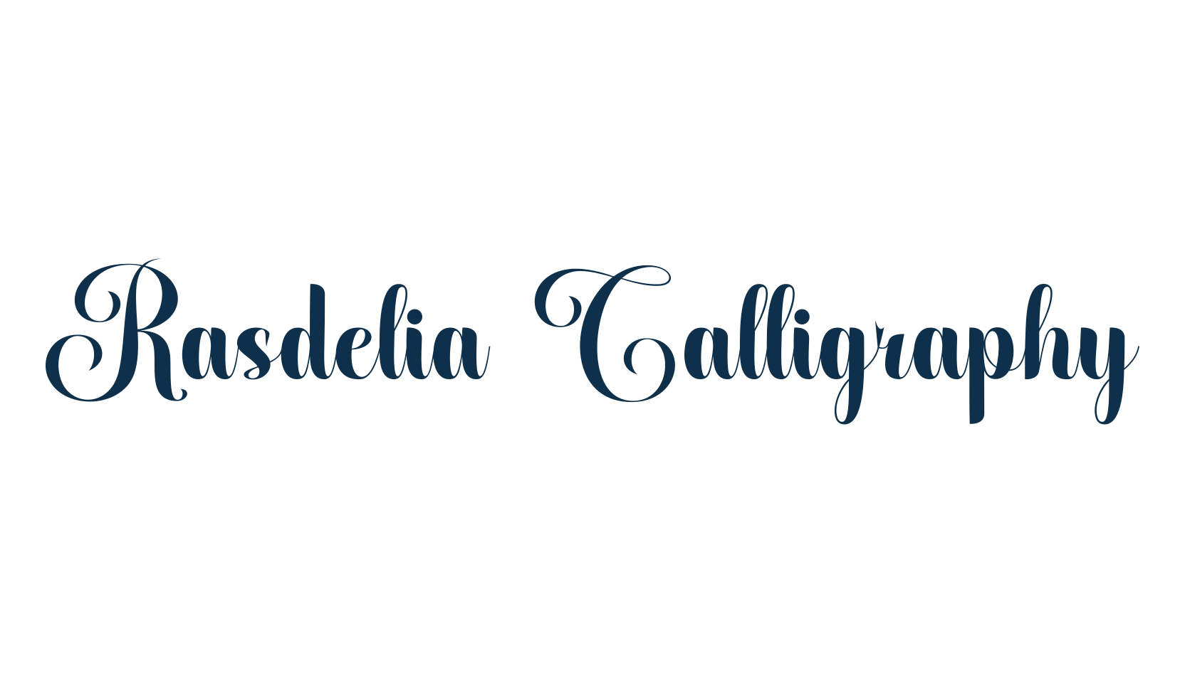 Rasdelia Calligraphy, calligraphy font preview