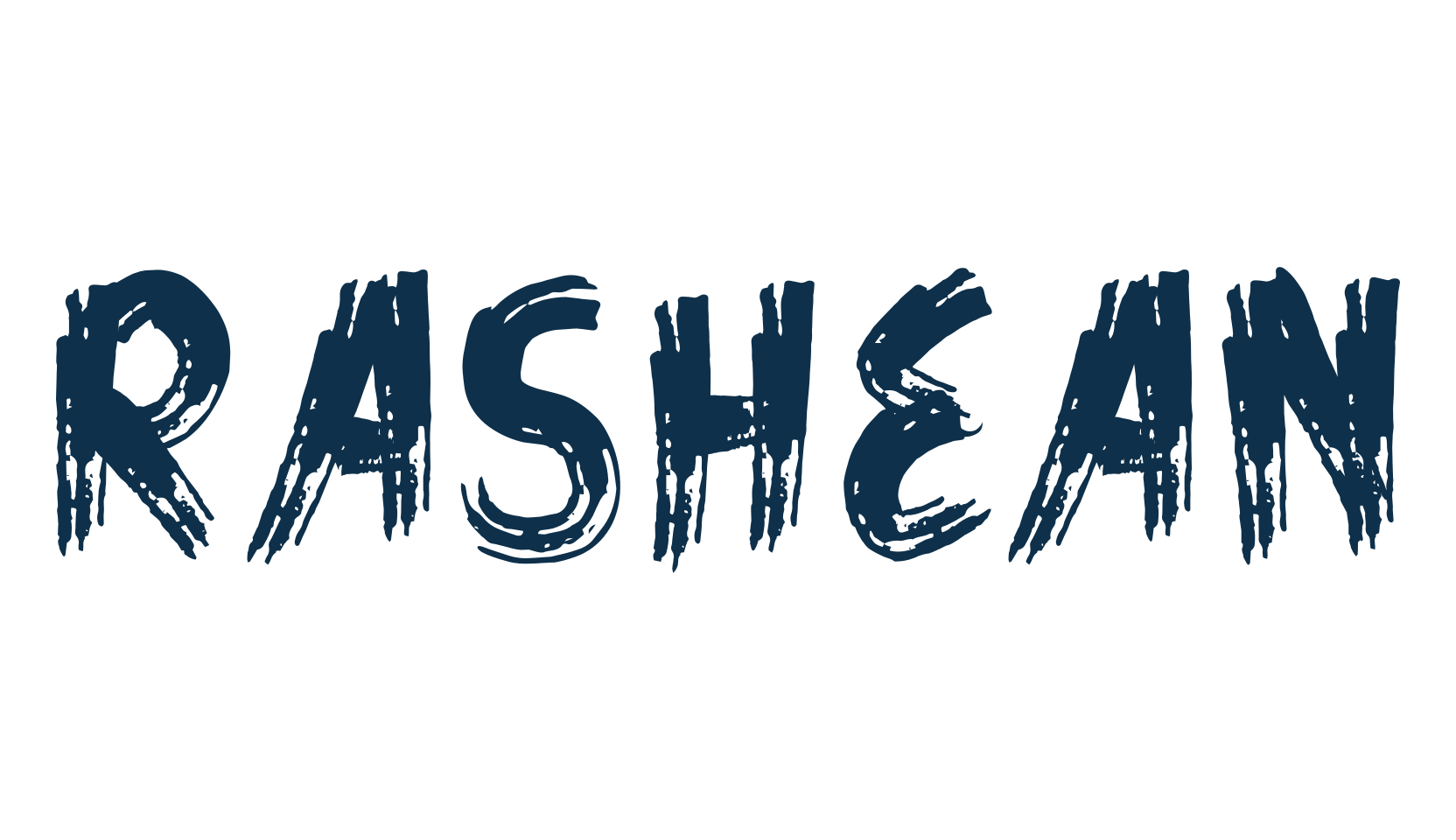Rashean, brush font preview