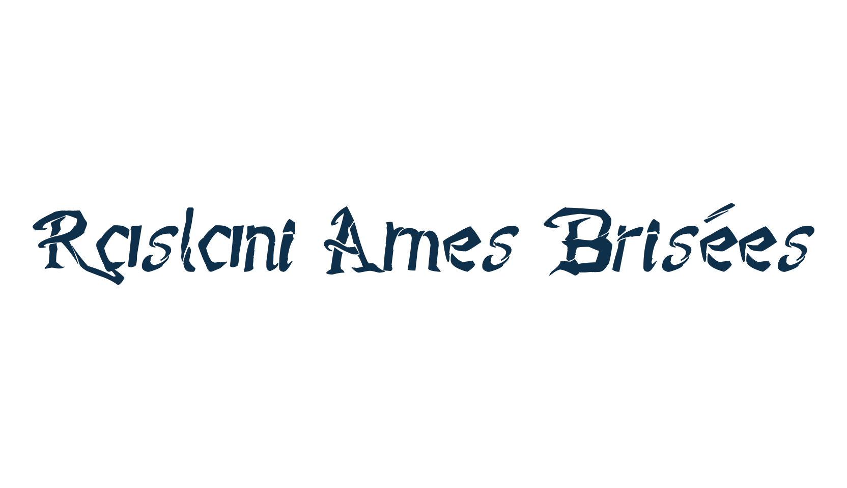 Raslani Âmes Brisées, fancy various decorative font preview