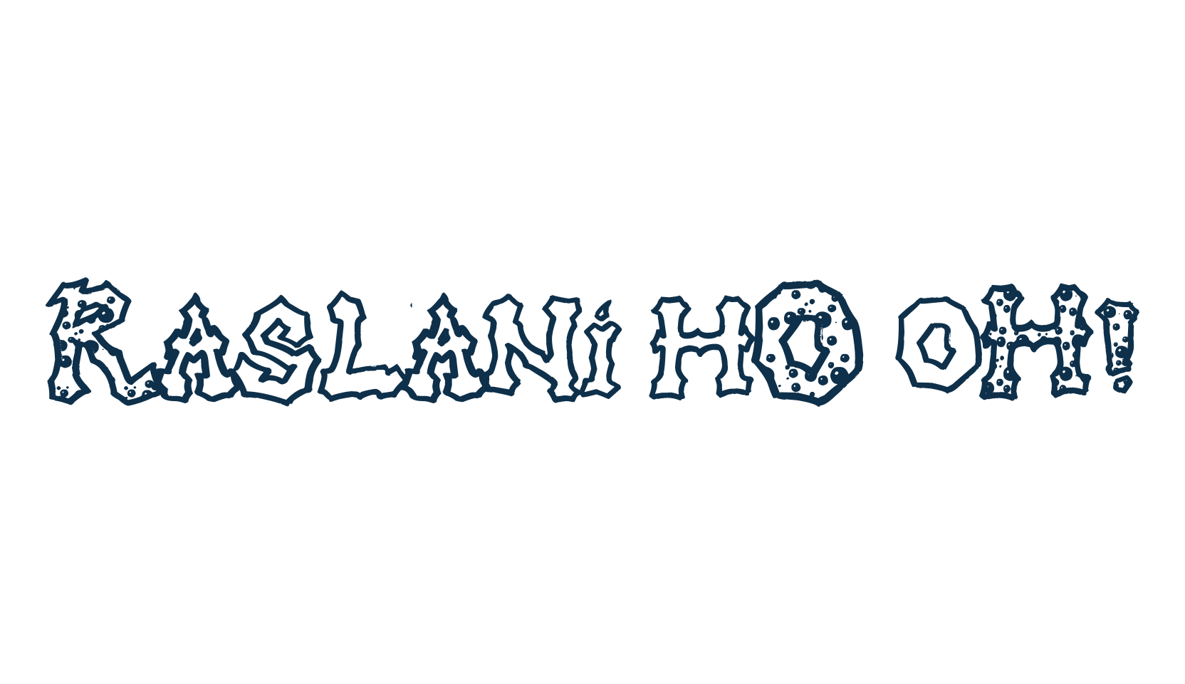 Raslani hO oH!, fancy various decorative font preview