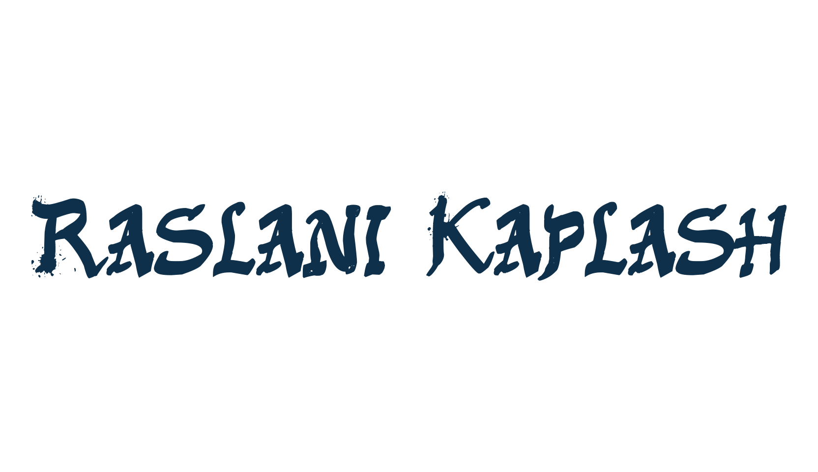 Raslani Kaplash, fancy various decorative script calligraphy font preview