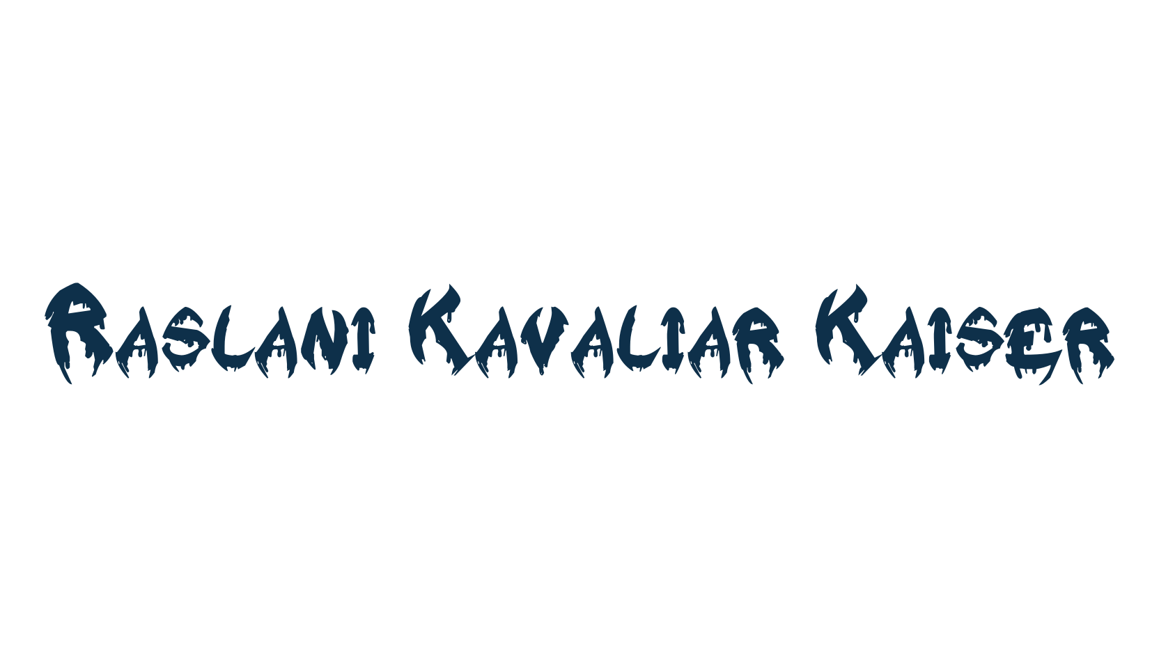Raslani Kavaliar Kaiser, halloween font preview