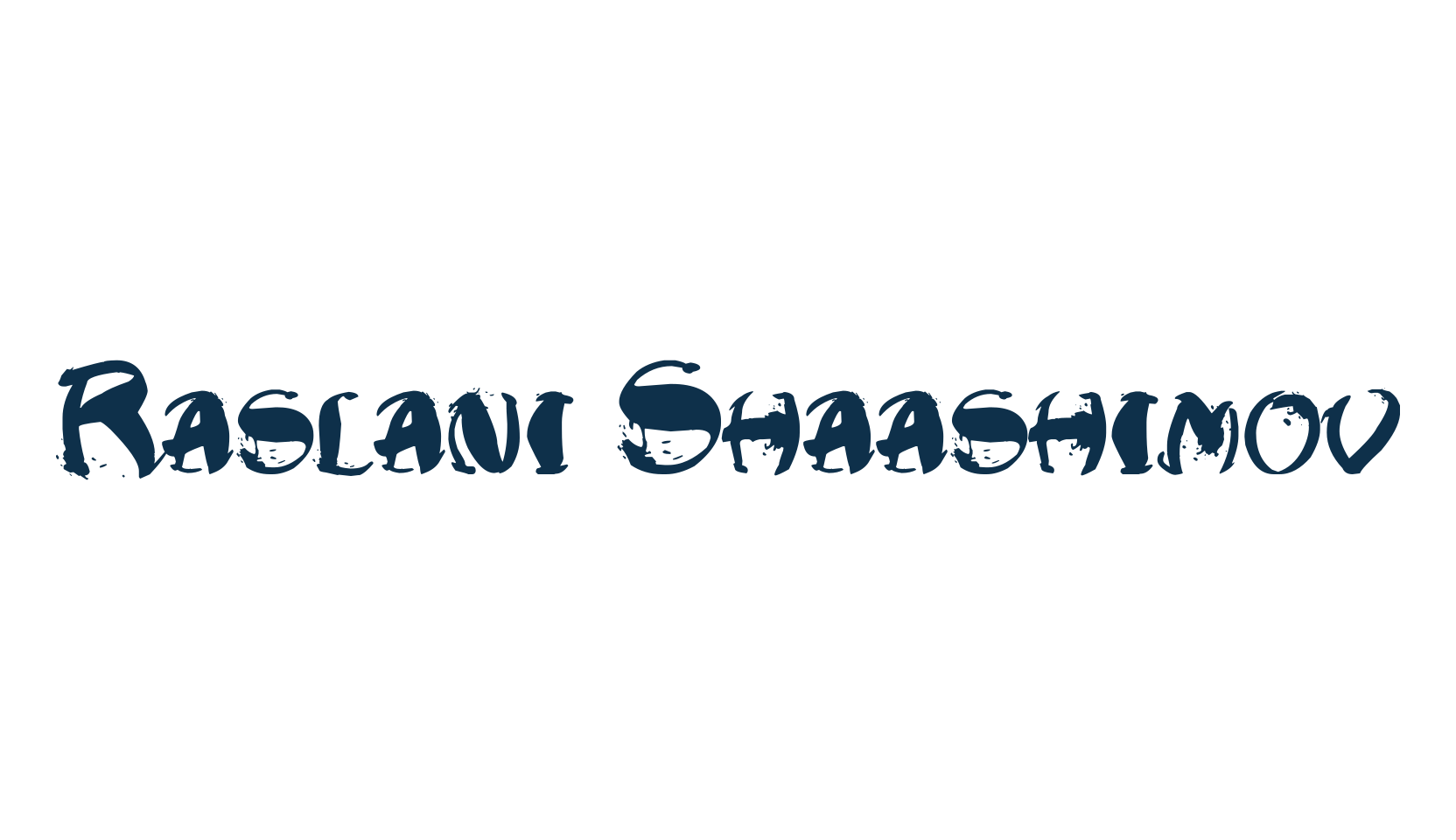 Raslani Shaashimov, various font preview