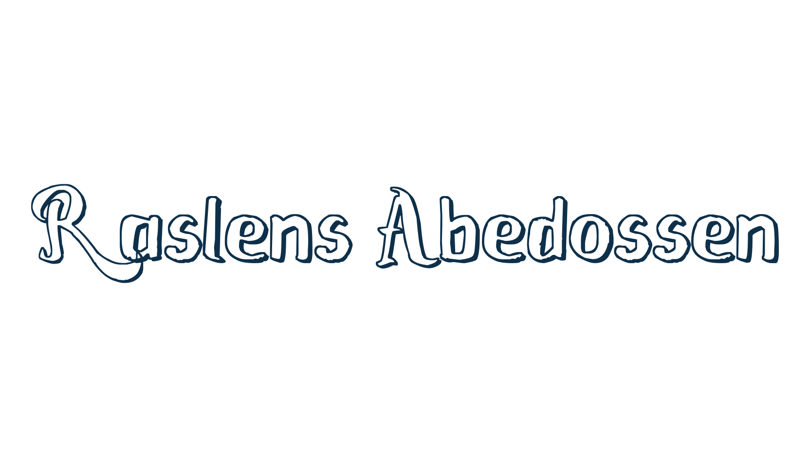 Raslens Abedossen, fancy various decorative font preview