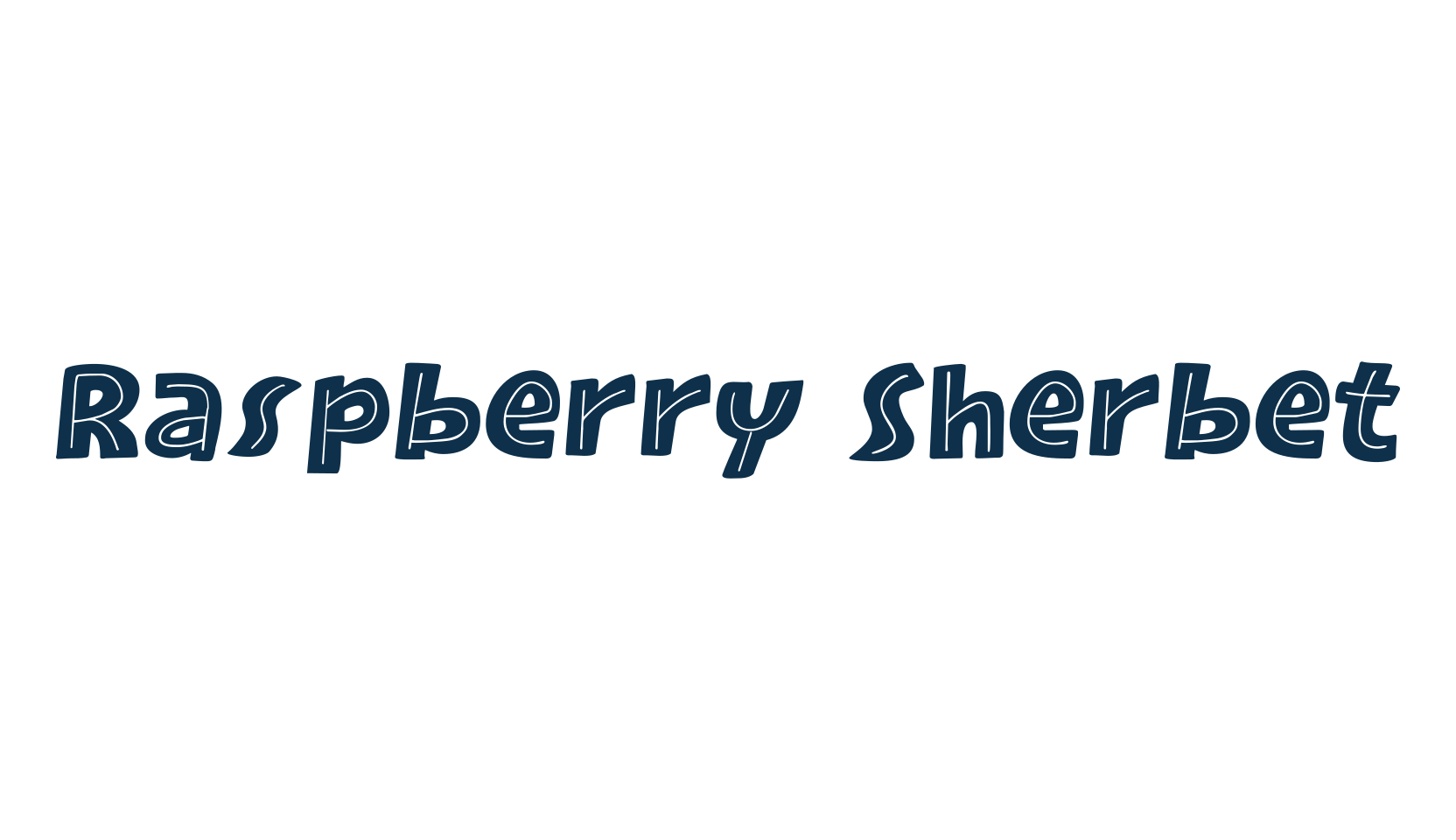 Raspberry Sherbet, cartoon font preview