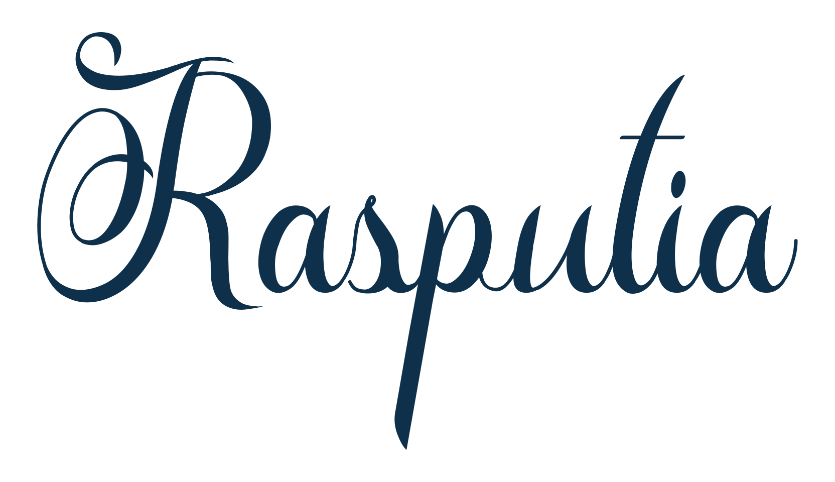 Rasputia, calligraphy font preview