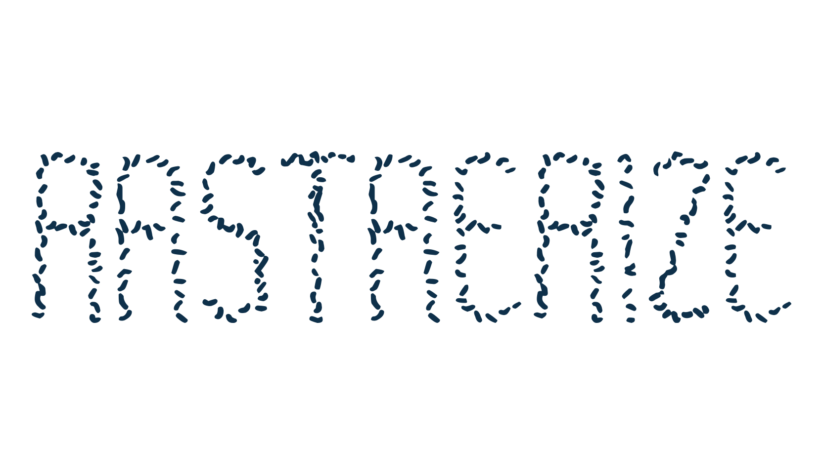 Rastaerize, various font preview