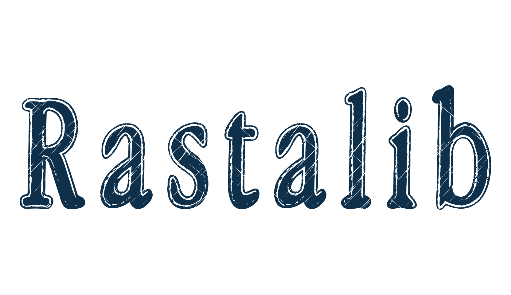 Rastalib, eroded font preview